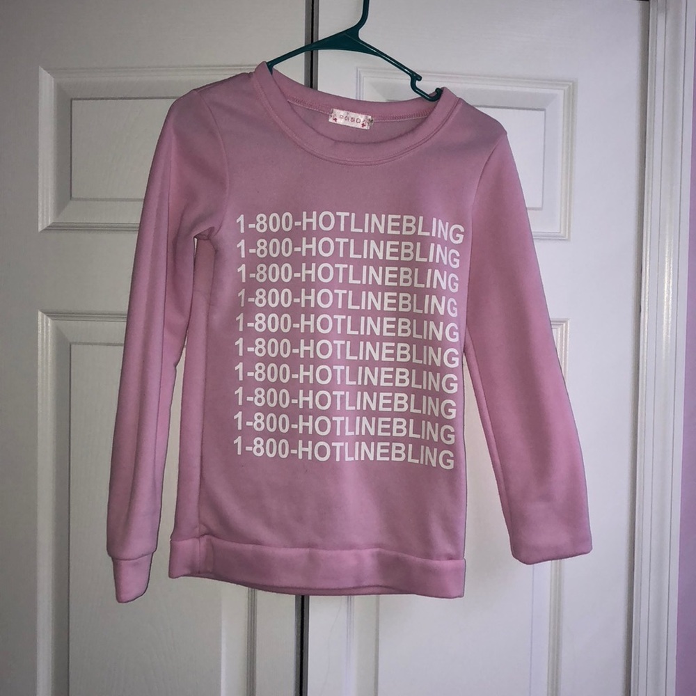 pink hotline bling sweater